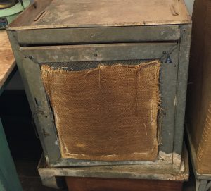 Photo of an old wooden safe