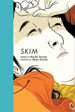 Skim bookcover of a illustrated face