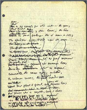 Image of a piece of paper with handwriting on it with scribbles over top of the writing
