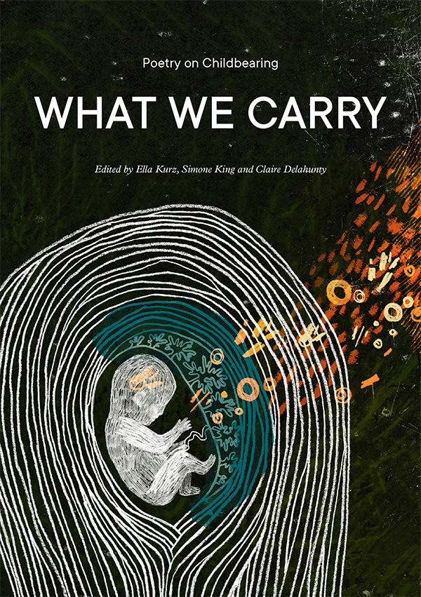 Cover of What We Carry with baby inside a series of circles